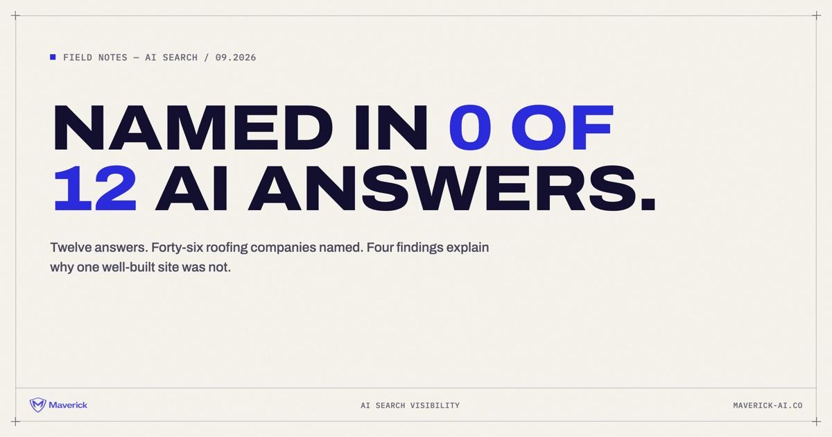 Your buyer asked AI. You weren't named.