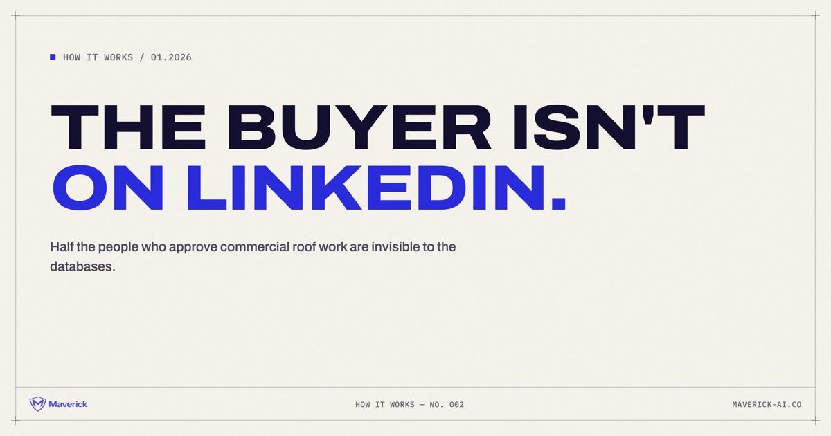 The buyer isn't on LinkedIn