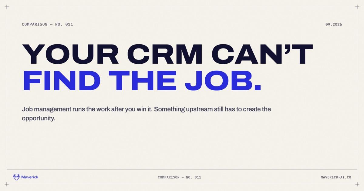 Your CRM can't find the job