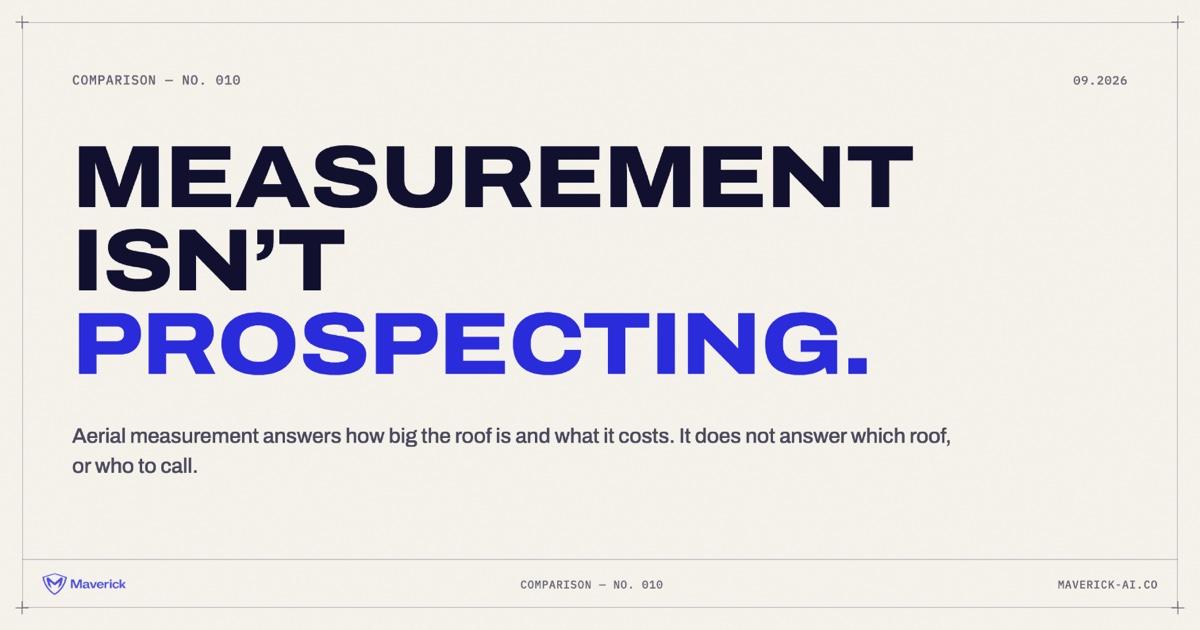 Measurement isn't prospecting