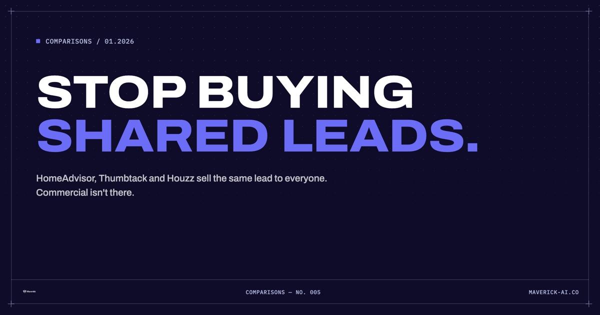 Stop buying shared leads